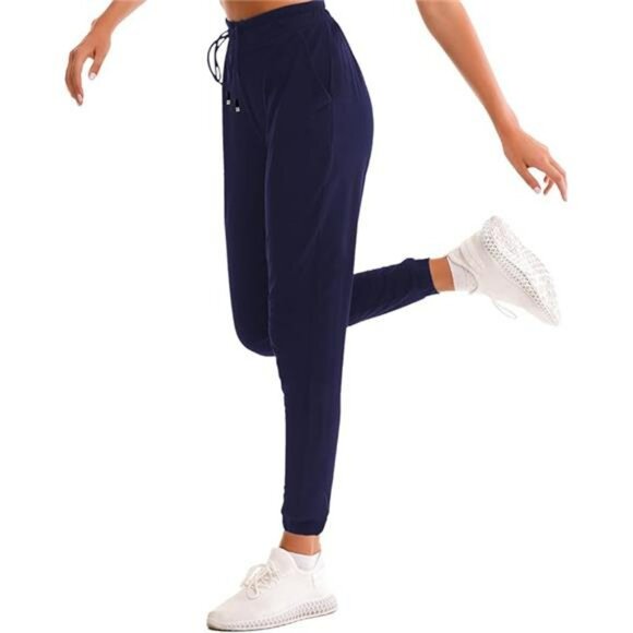 Womens Jogger Sweatpants with Pockets Drawstring Waist Athletic Lounge Pants - Picture 7 of 7